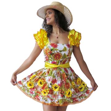 Vestido Junino Girassol