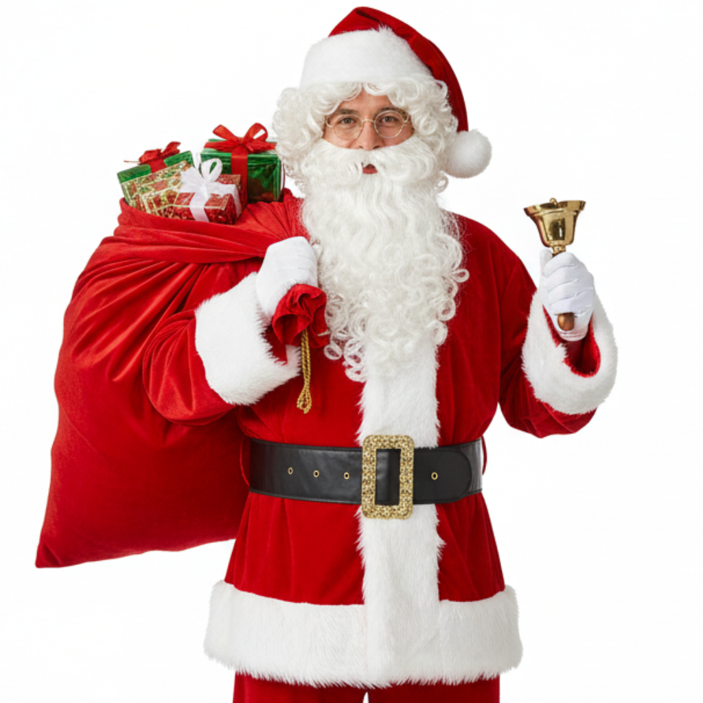 Papai Noel AVELUDADO (Traje Luxo Completo)