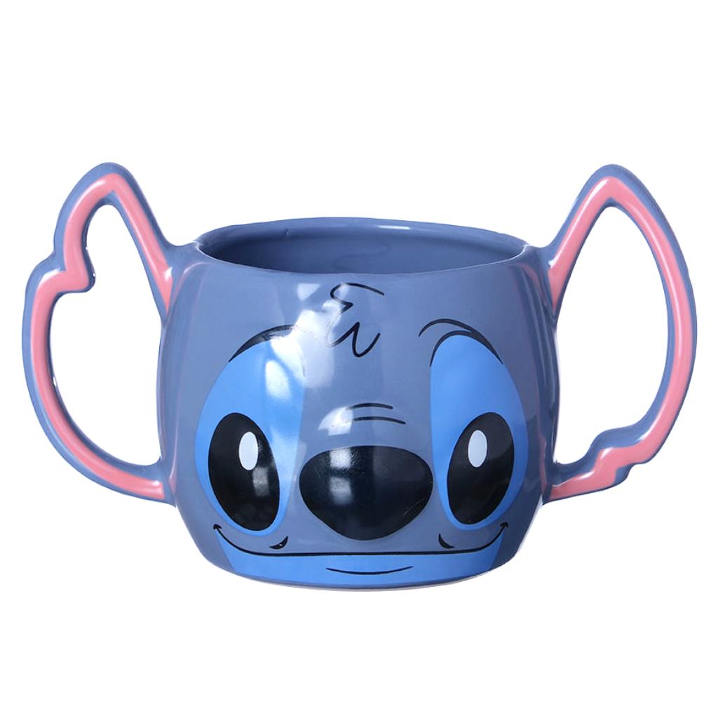 Caneca 3D Stitch Alça Dupla Disney - 450ml