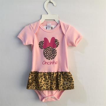 Body Minni (rosa com oncinha)