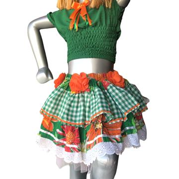 Conjunto Junino Flower Green Infantil