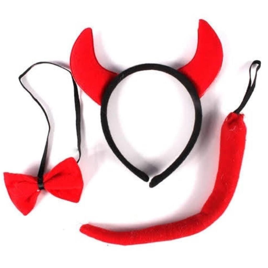 Kit Diabinha (tiara, gravatinha, rabinho)