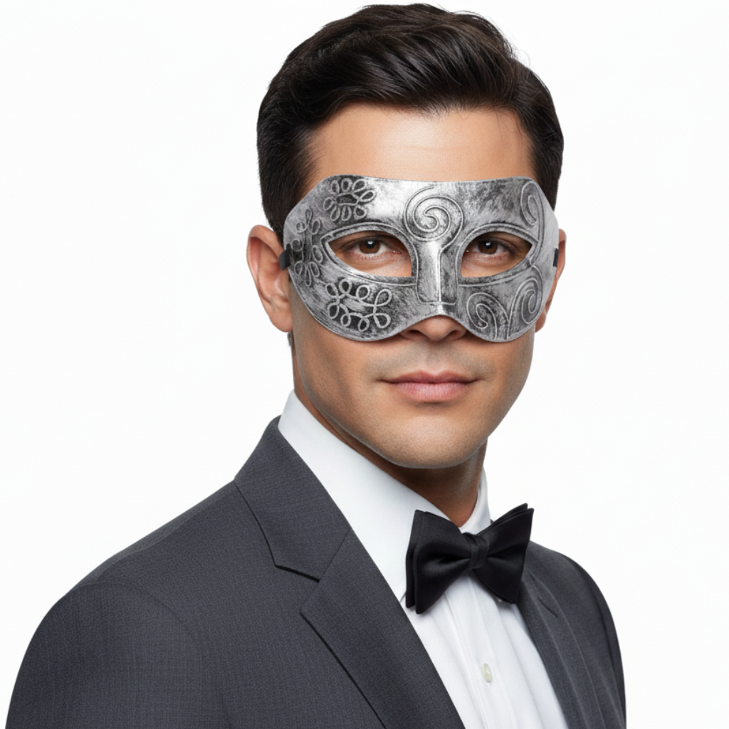 Máscara Prata Christian (Cinquenta Tons Mais Escuros)