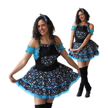 Vestido Junino Mocinha da Cidade (rock)