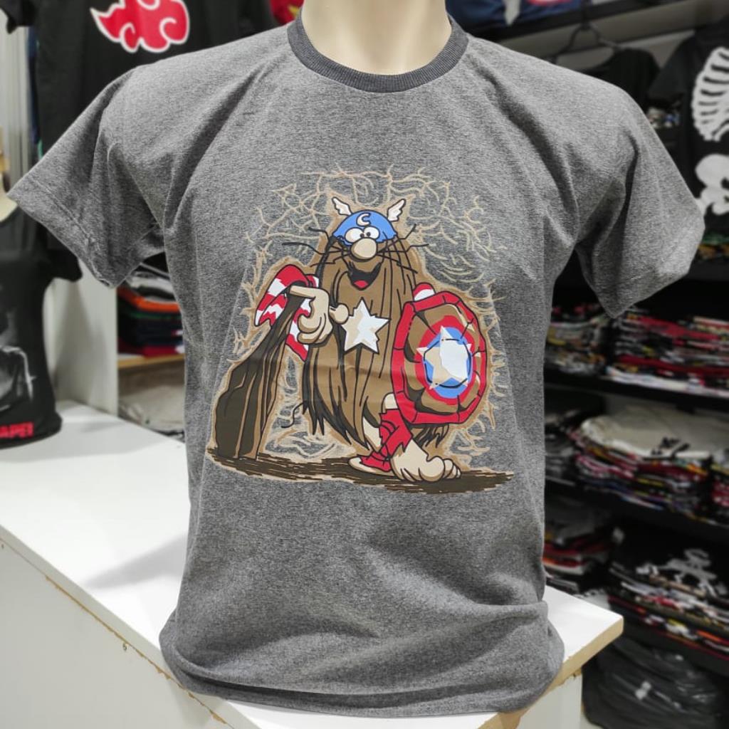 Camisa Capitão Caverna (escudo capitão américa)