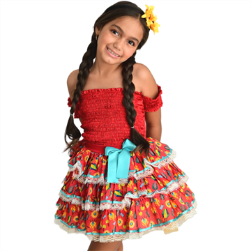 Conjunto Junino Arraia Vermelho