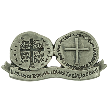 ADORNO MEDALHA DAS DUAS CRUZES-NIQUEL