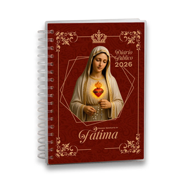 DIARIO BIBLICO CAPA CRISTAL NOSSA SENHORA DE FATIMA