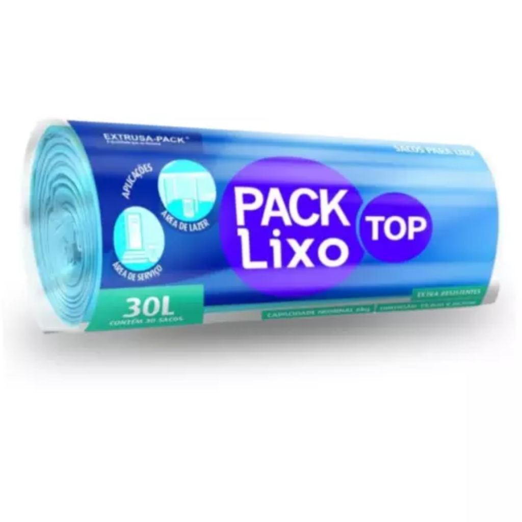 pack de lixo azul Top  59,0x62,0m 30l c/30 sacos
