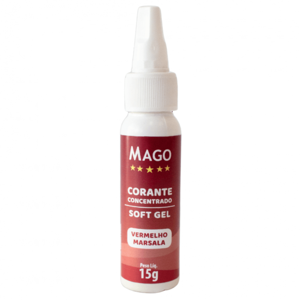 Corante soft gel mago vermelho marsala 15g