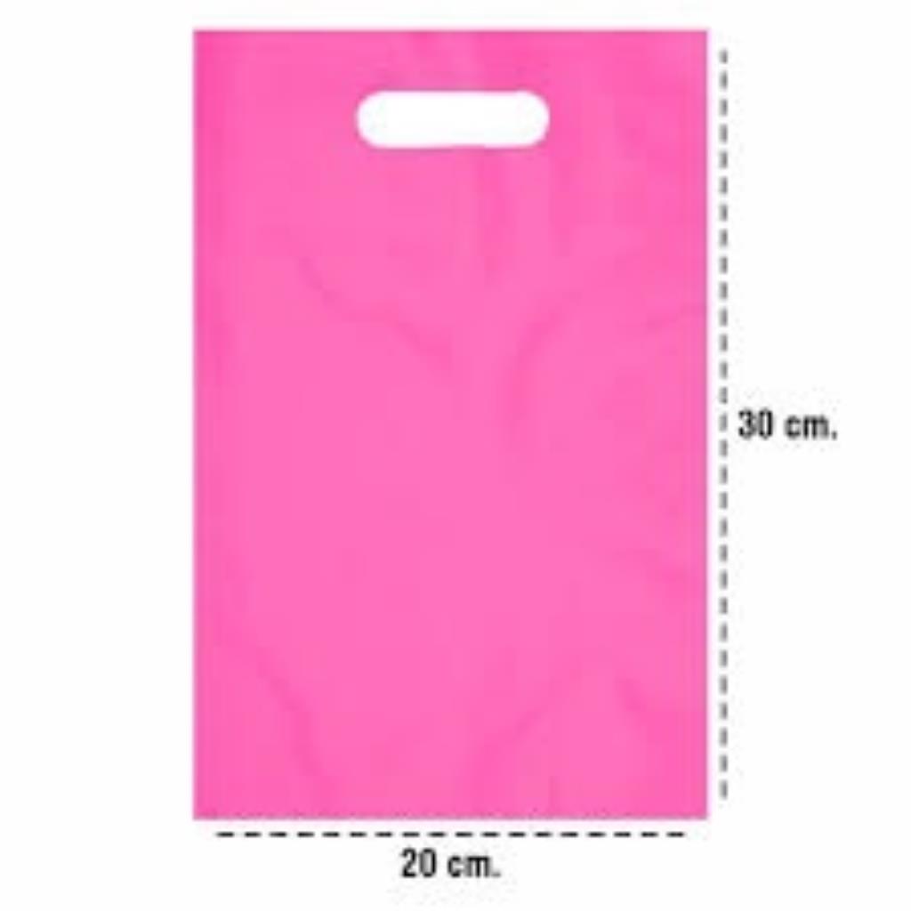 sacola boca de palhaço 20x30 rosa kg