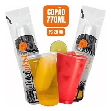 COPO PP LISO totalplast 770ml c/25 unid
