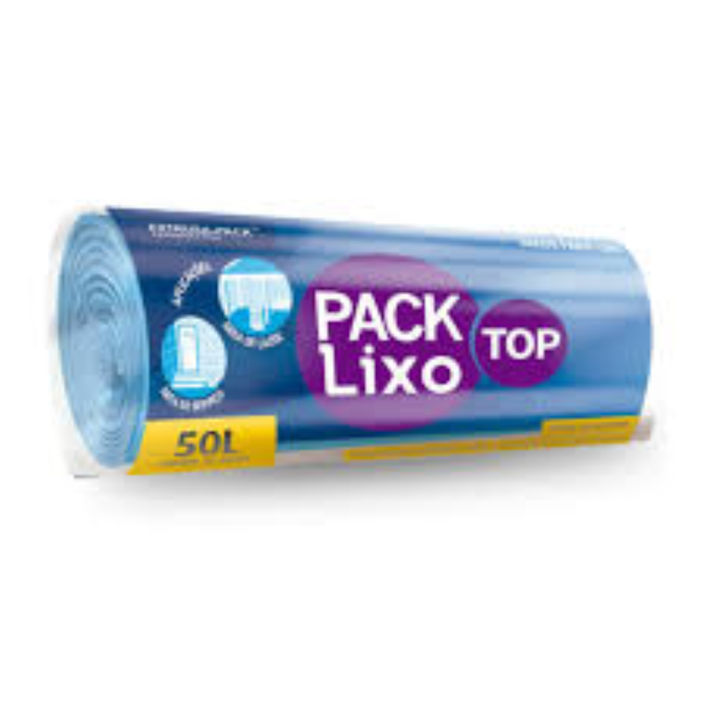 pack de lixo Top  azul 63,0cmx80,0cm 50l c/30 sacos