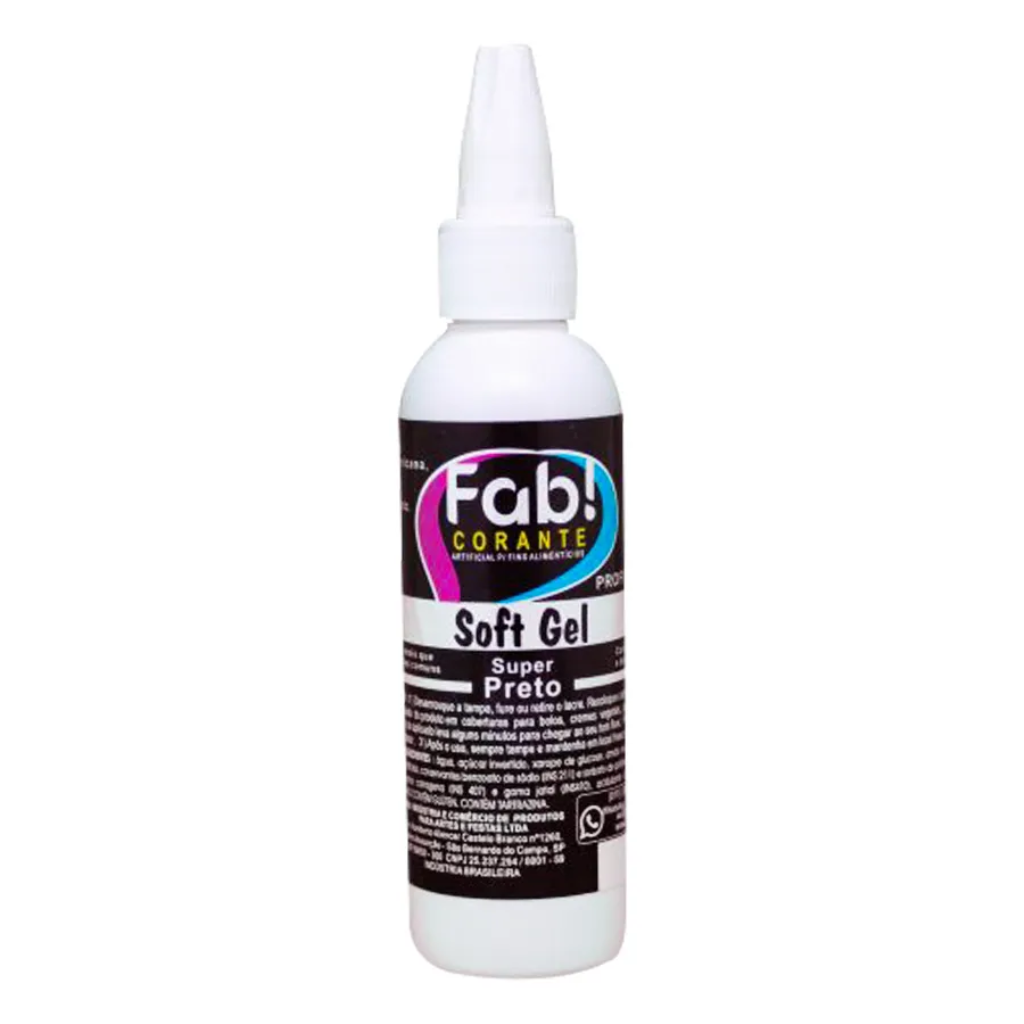 Corante soft gel Fab! super preto 60g