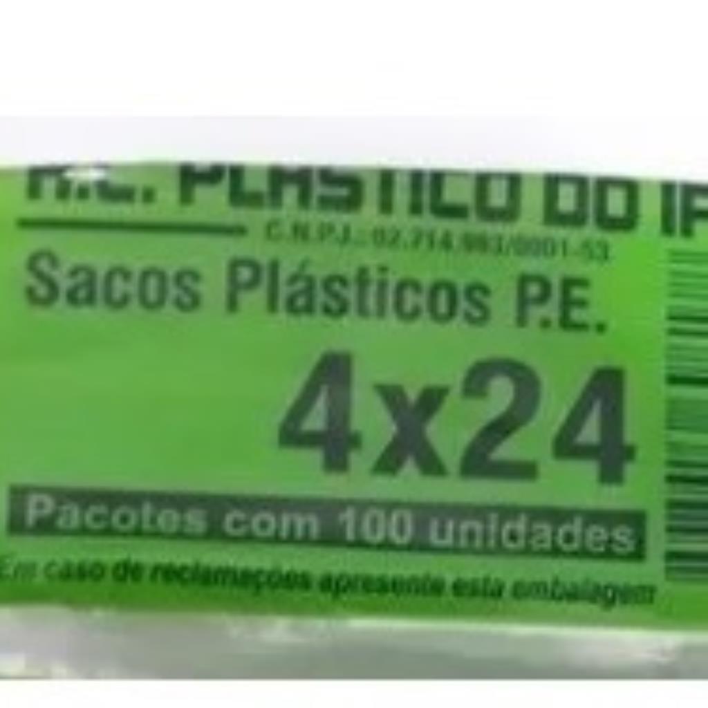 SACOS GELADINHO IPE 4CMX24CM C/100 UND
