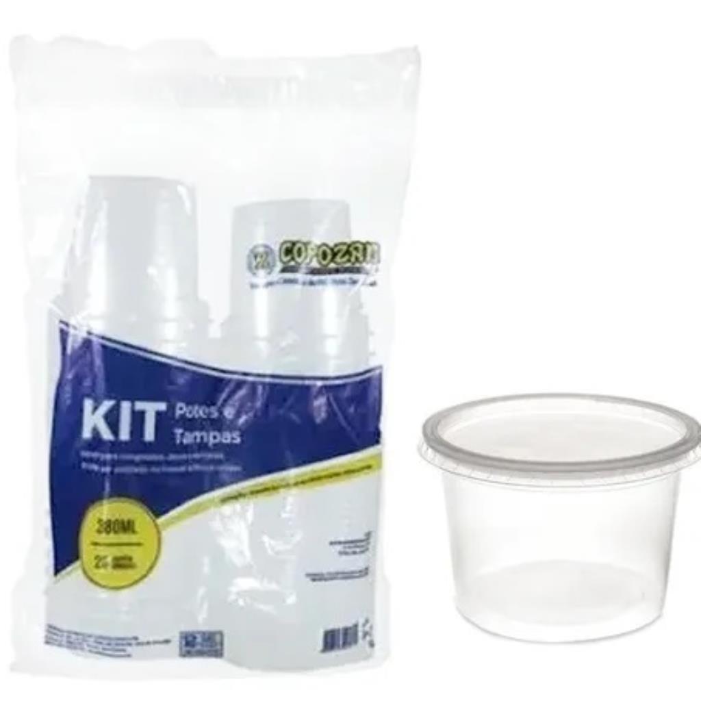 POTES DESCARTAVEIS 380ML COPOZAN C/25 UNID
