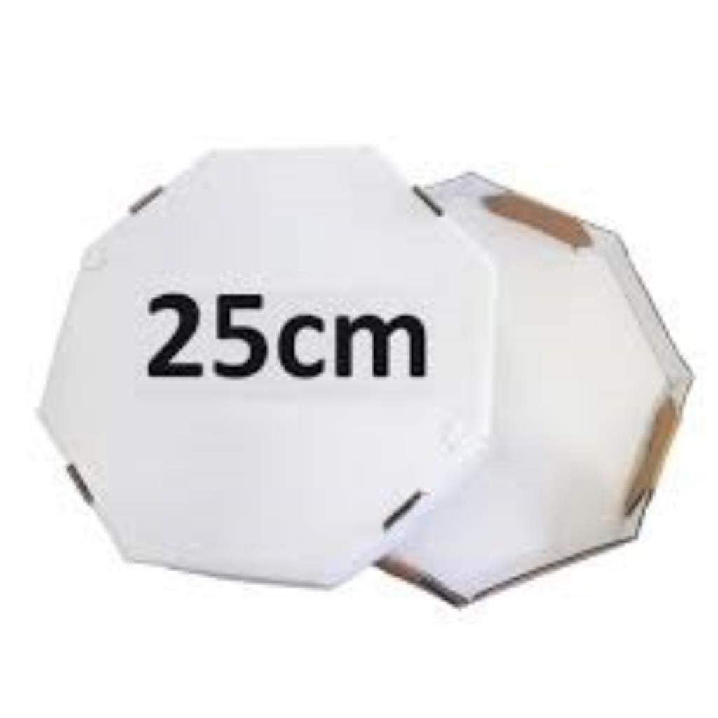 caixa Pizza Octavada   branca 25cm
