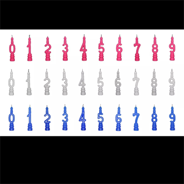 vela aniversario N° AZUL UND