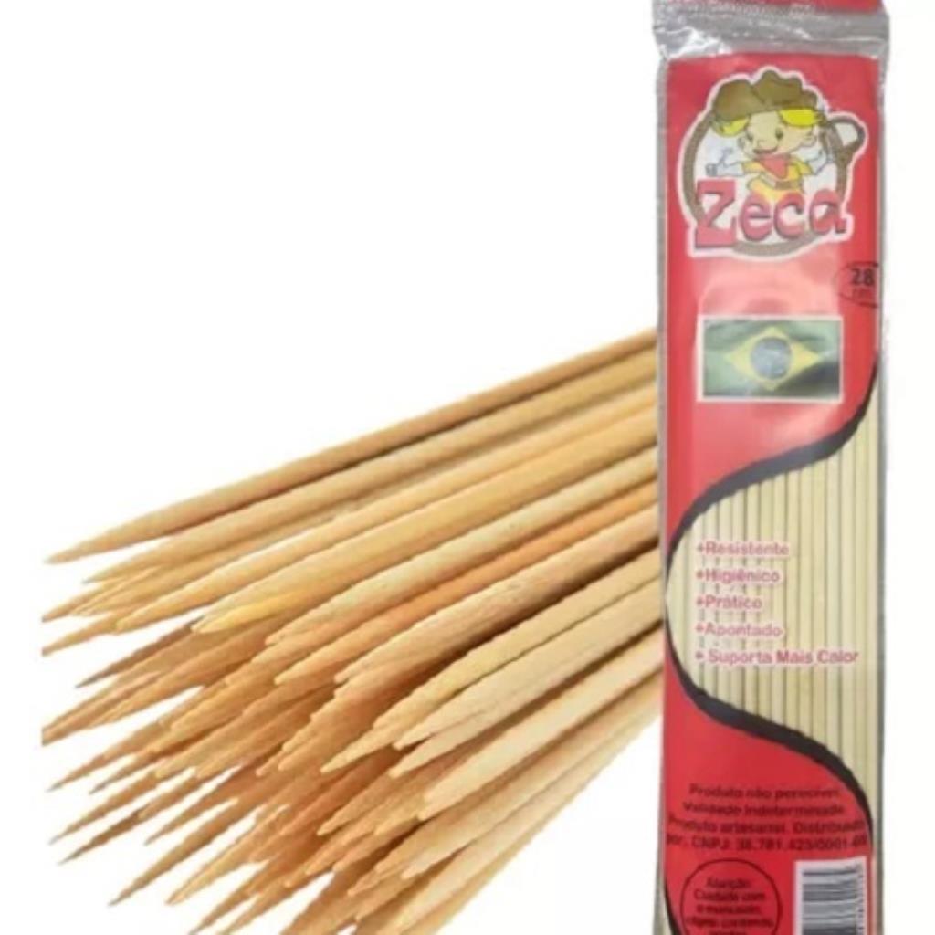 ESPETO BAMBU CHURRASCO 28CM ZECA C/40 UND