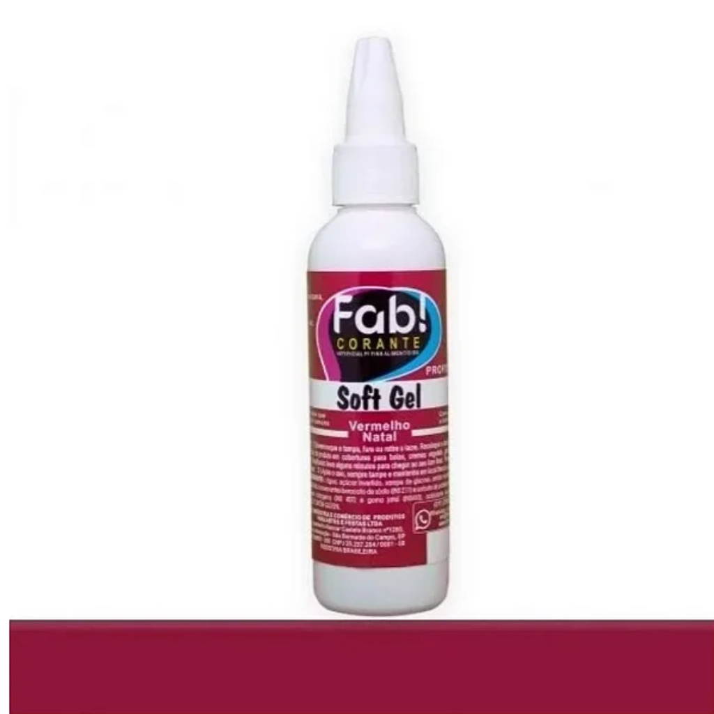 Corante soft gel Fab! vermelho natal 25g