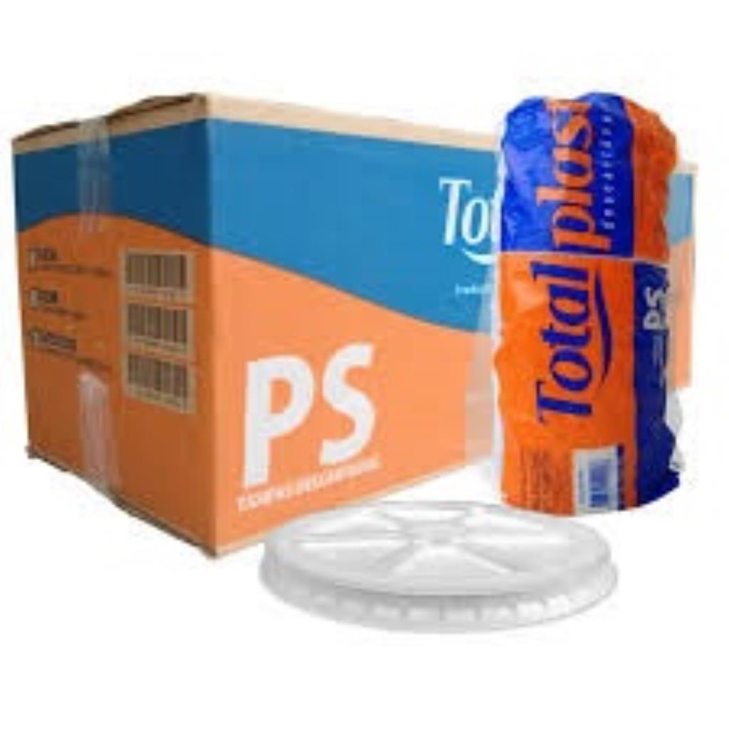 TAMPAS DESCARTAVEIS PS TOTALPLAST 360/480/720 C/50 UND