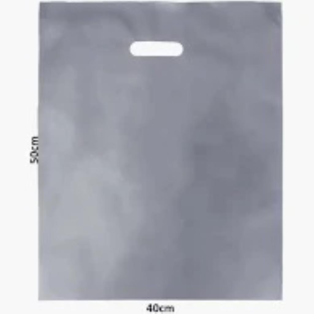 SACOLA BOCA DE PALHACO 40X50 PRATA KG