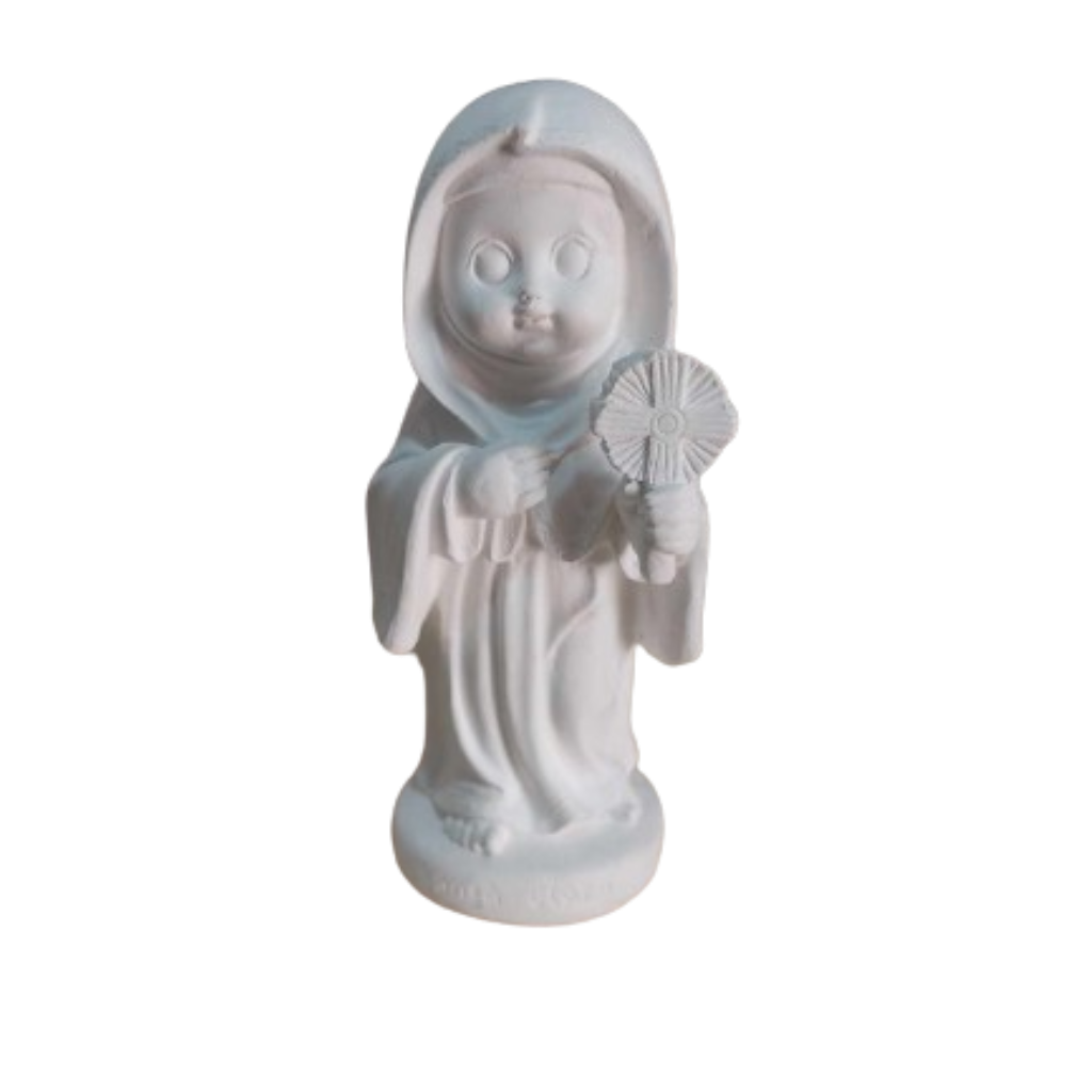 Santa Clara Baby 3D inteira 13x5 cm Gesso