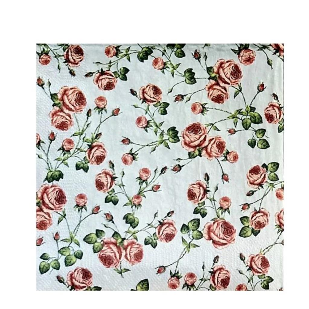Guardanapo decoupage 33 x 33 Small Roses com 2 peças