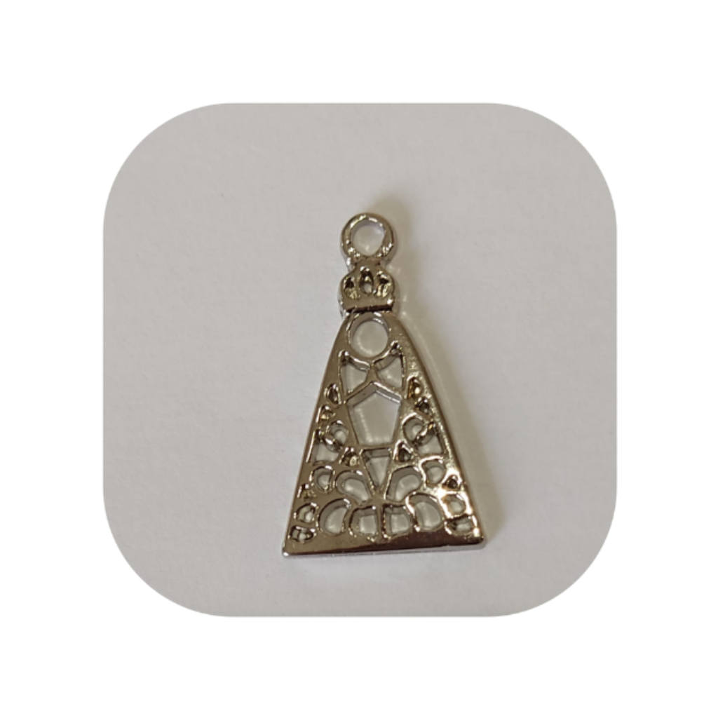 Pingente Nossa Senhora Níquel 35x20mm
