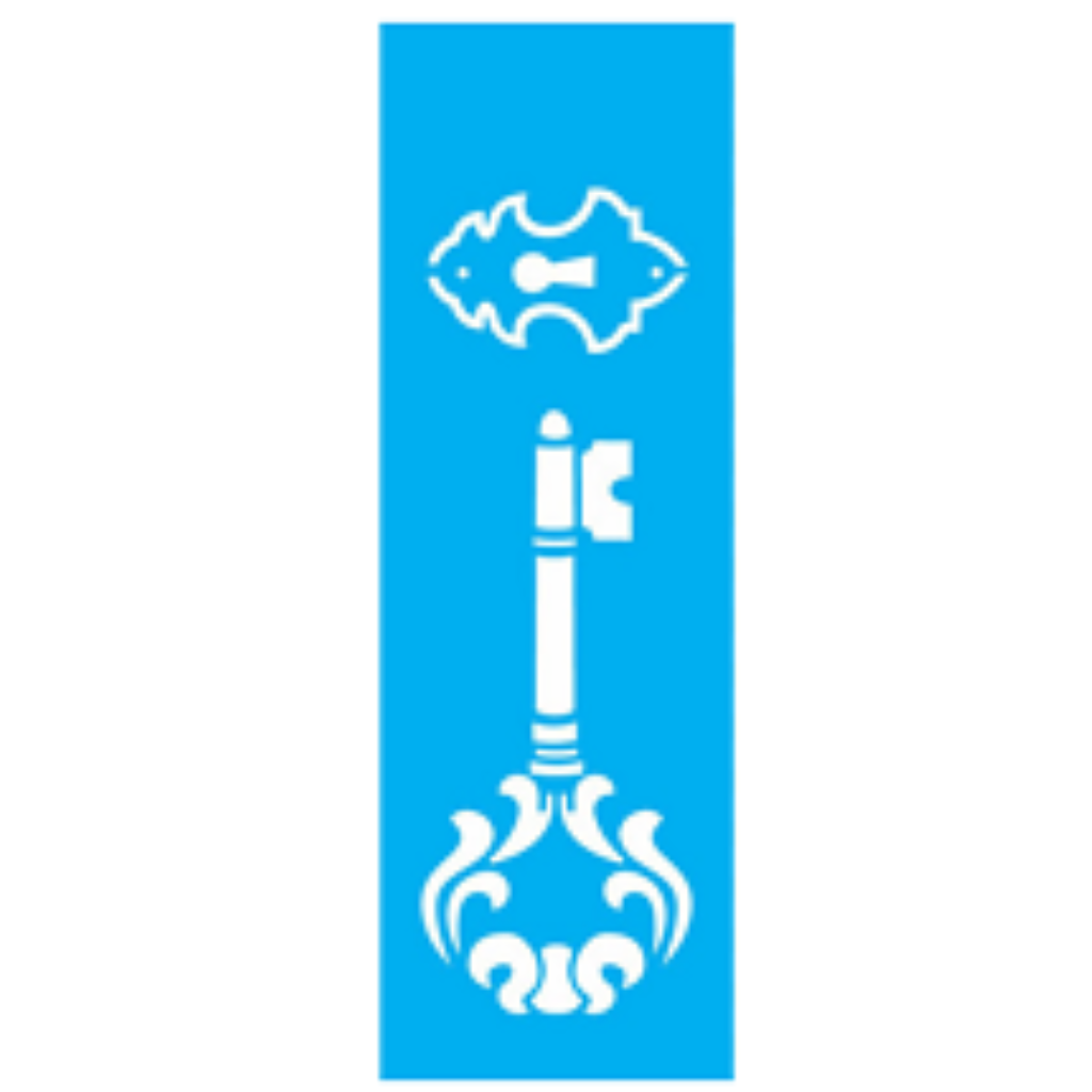 Stencil Retangular - Chave Grande - 10x30