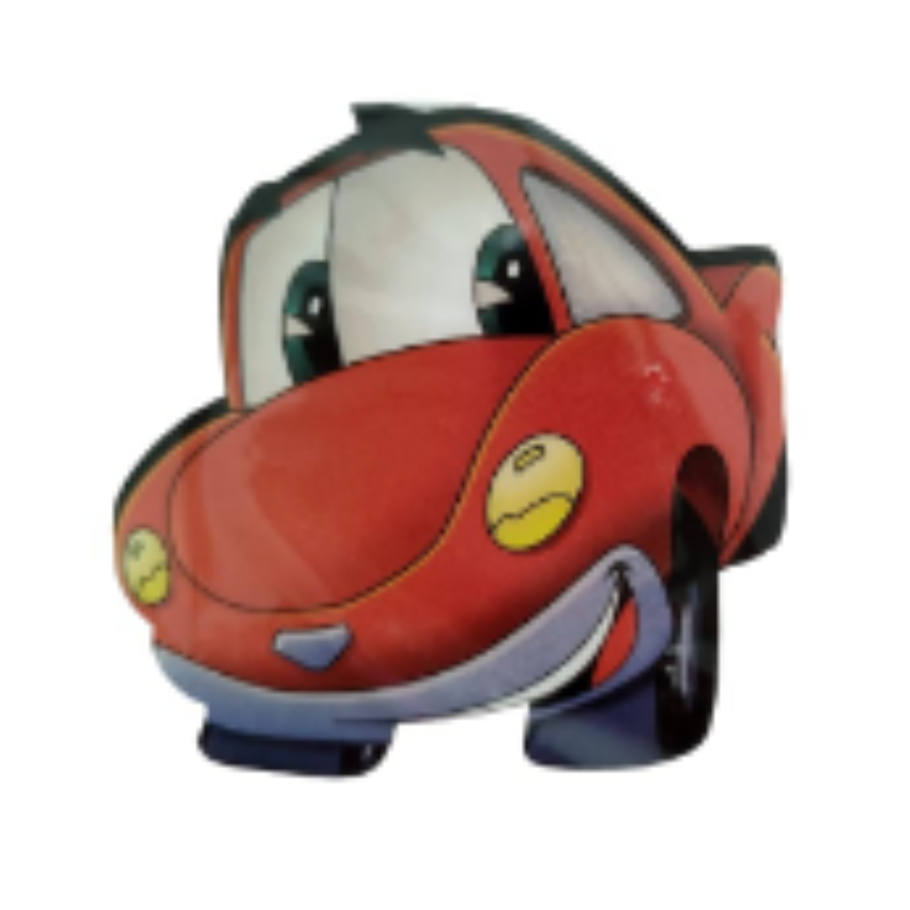 Aplique em Papel e MDF - Carro Vermelho