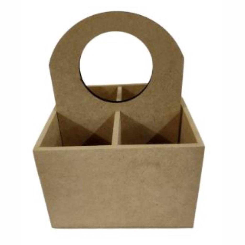 Porta Talher Quadrado MDF - 17x17x23,3