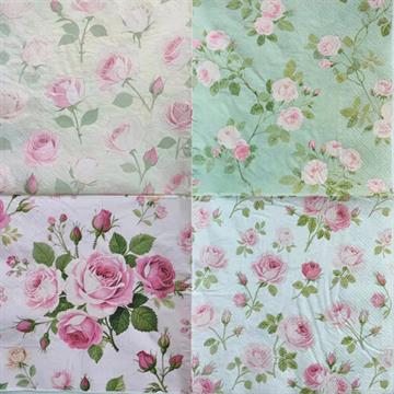 Guardanapo decoupage 33 x 33 Roses com 2 peças