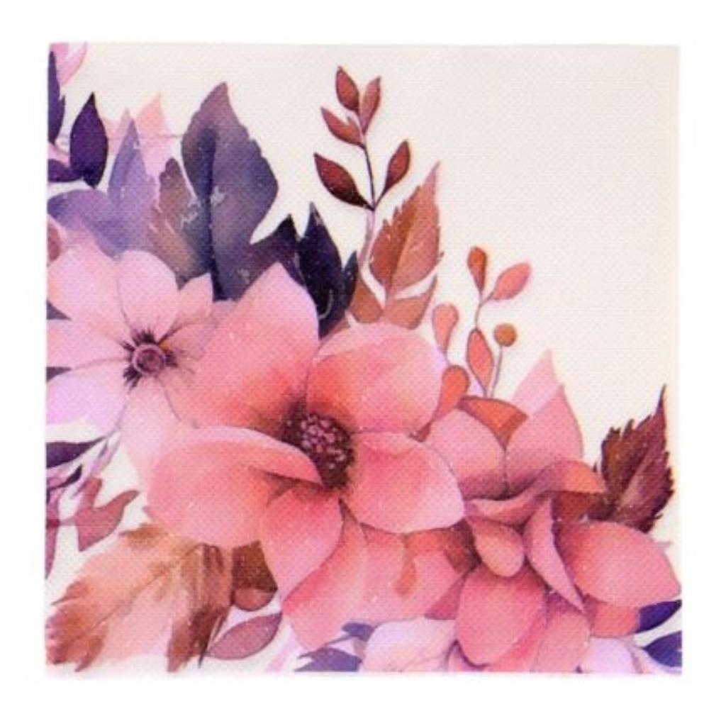 Guardanapo decoupage 33 x 33 Floral   com 2 peças