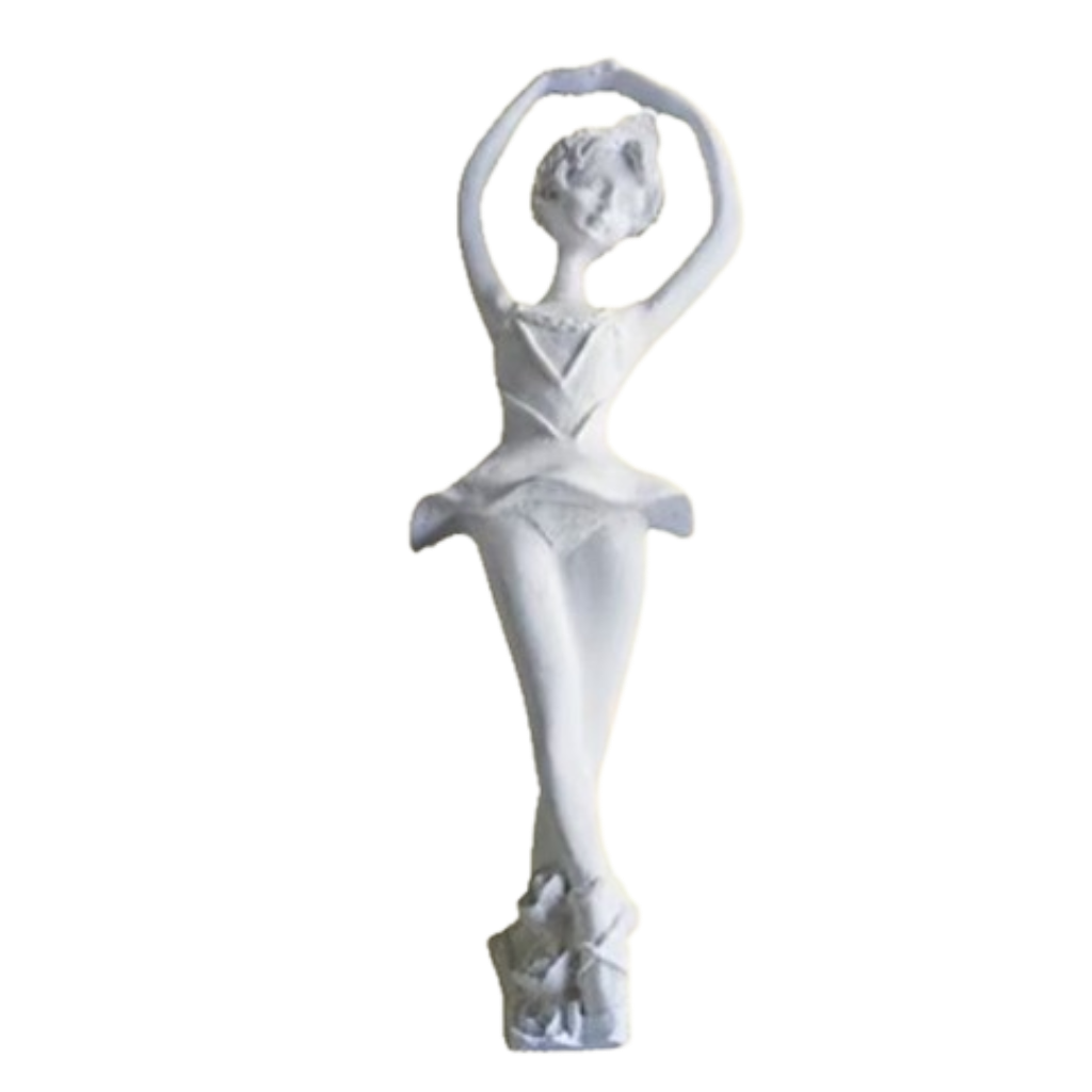 Aplique  Bailarina em pé - 19,5 x 7 cm resina