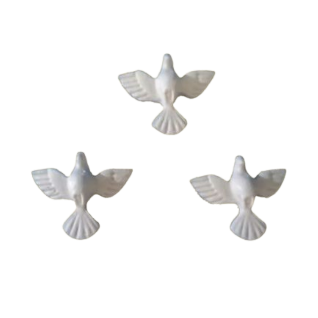 Aplique Divino Espirito Santo em Resina - pacote 3 unidades- 2x2,5 (cm)