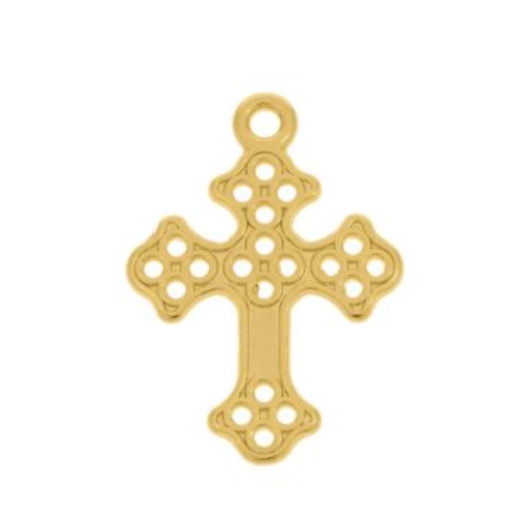 Pingente Cruz Ouro 25mm