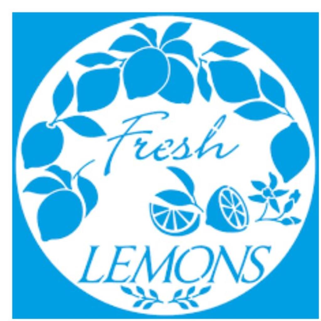 Stencil Art Quadrado - Fresh Lemons - 20x20
