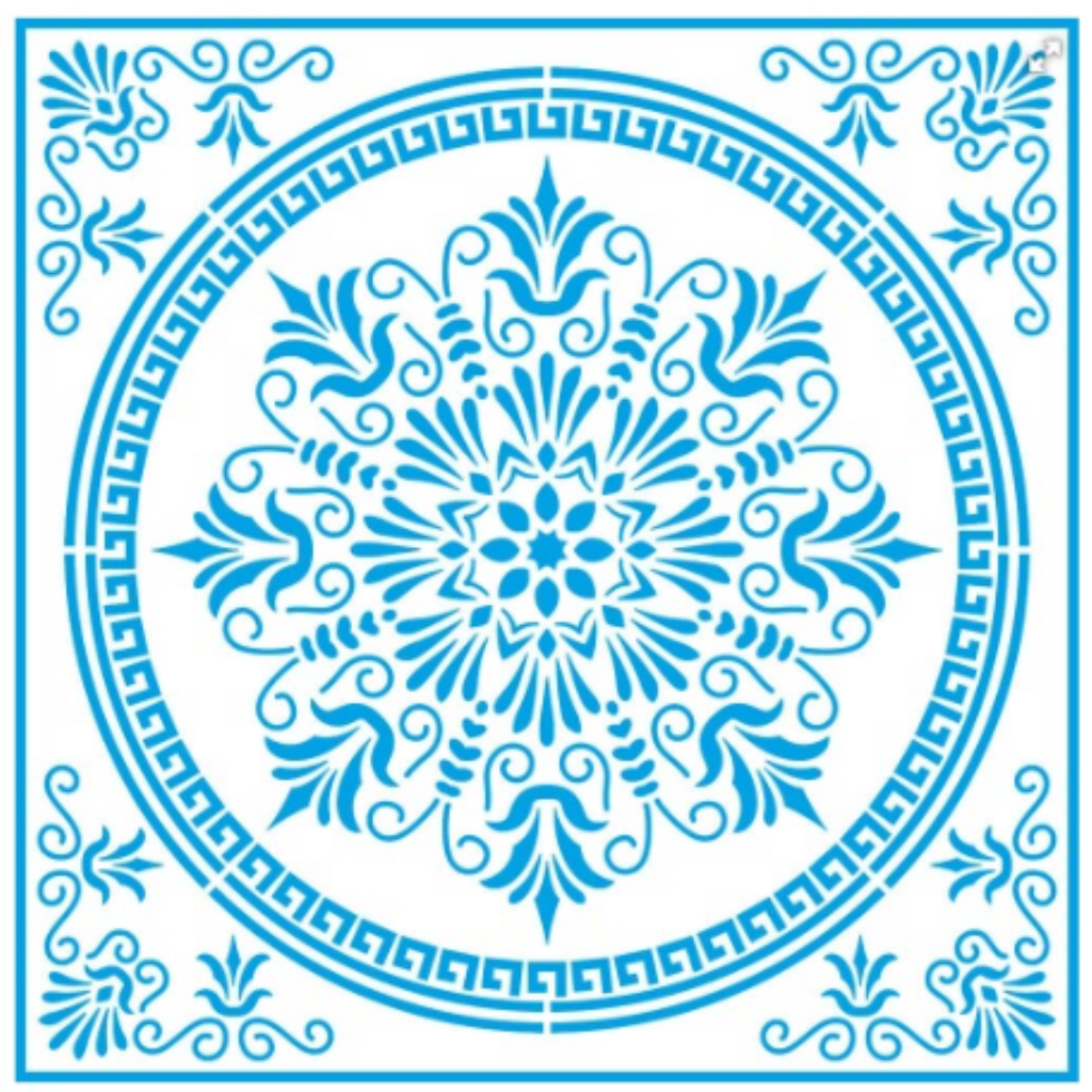 Stencil Quadrado - Azulejo - 20x20