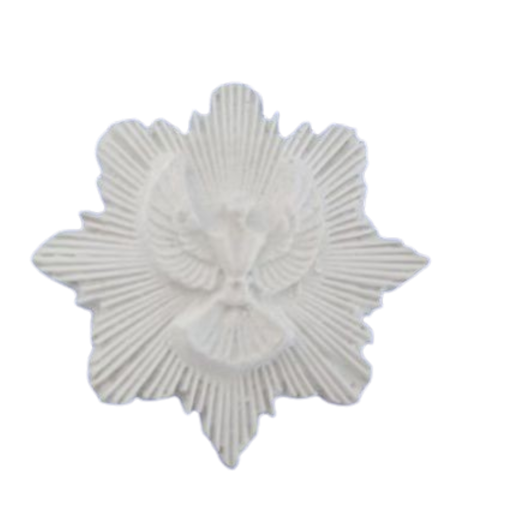 Aplique Divino Espirito Santo com Raio em Resina - 4,5x4,5 (cm)