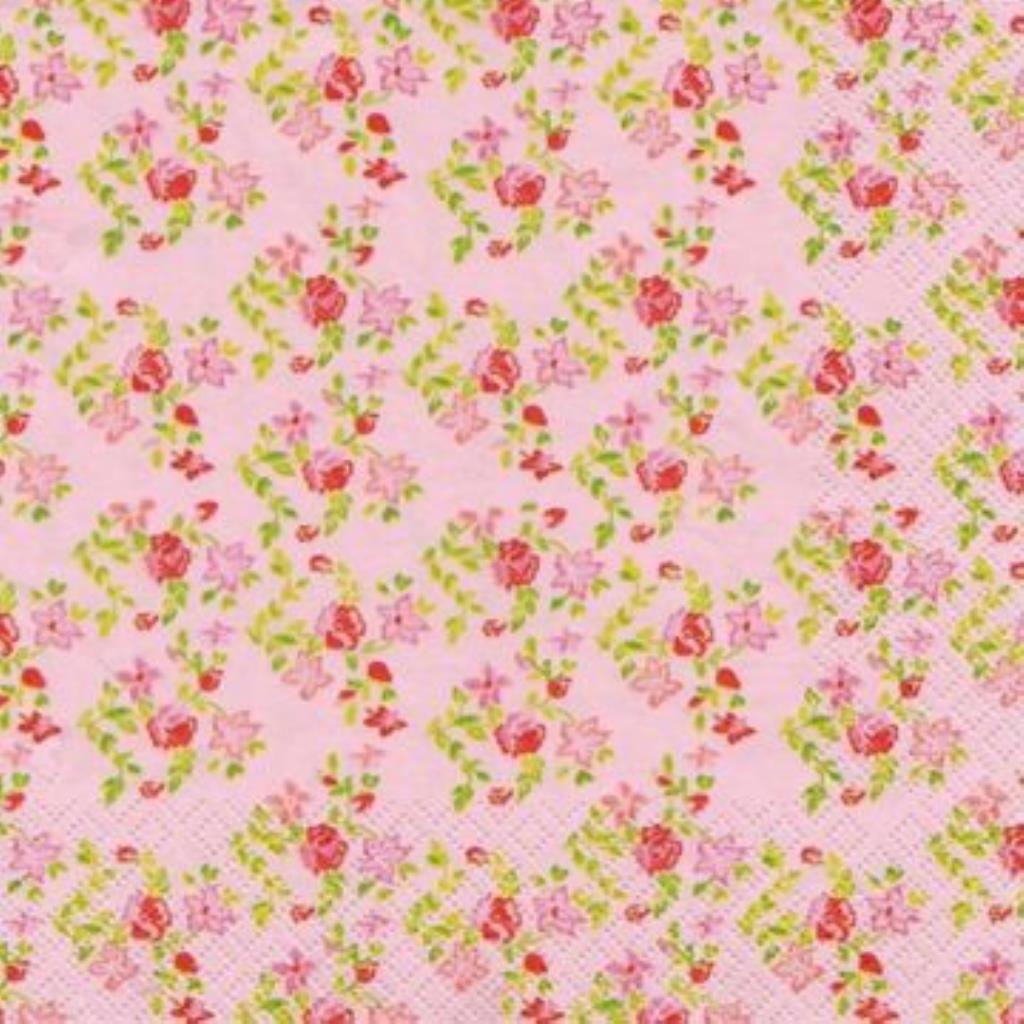 Guardanapo decoupage 33 x 33 " Floral mini " com 2 peças