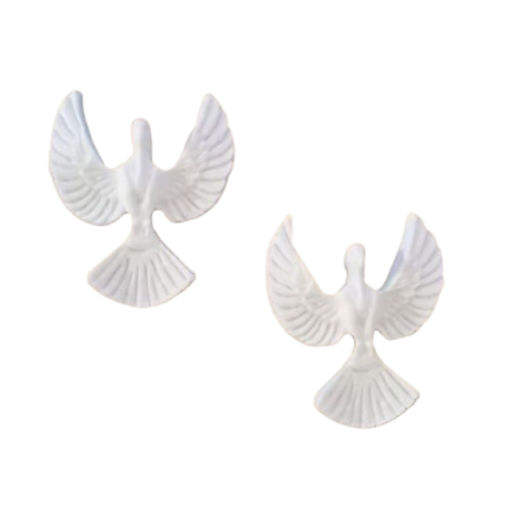 Aplique Divino Espirito Santo em Resina pacote com  2 unid -3,5X3(cm)