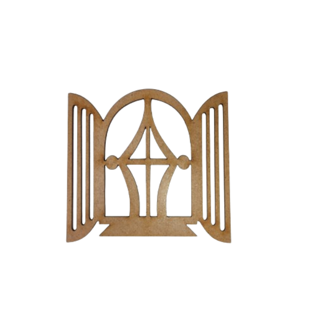Aplique MDF Janela 9,5x8,60cm
