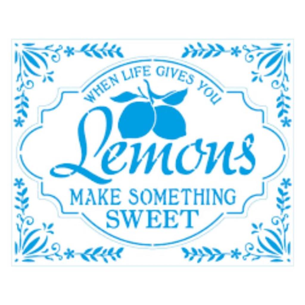 Stencil Retangular - Lemons - 20x25