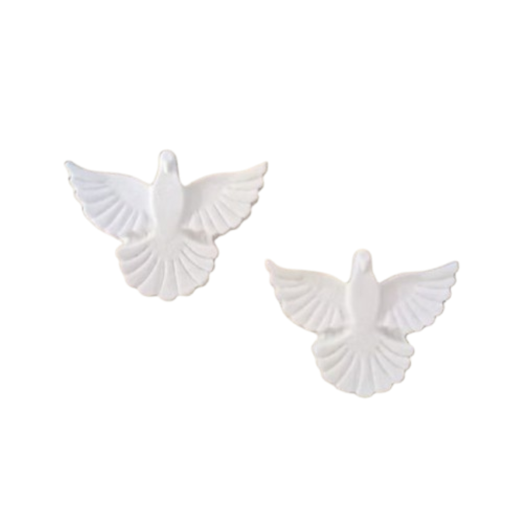 Aplique Espírito Santo pacote com 2 unidades- 3,5x4,5 cm resina