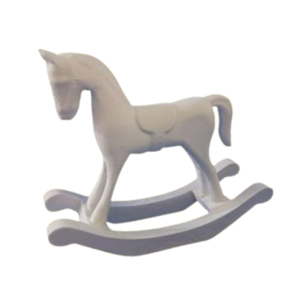 Aplique Cavalo de Balanço 11x13 cm resina