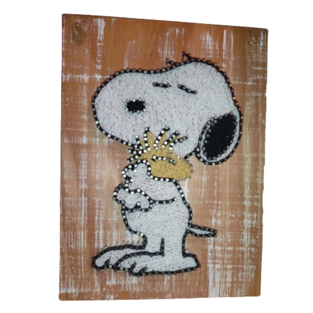 Quadro Snoopy String Art 29.5x40 cm