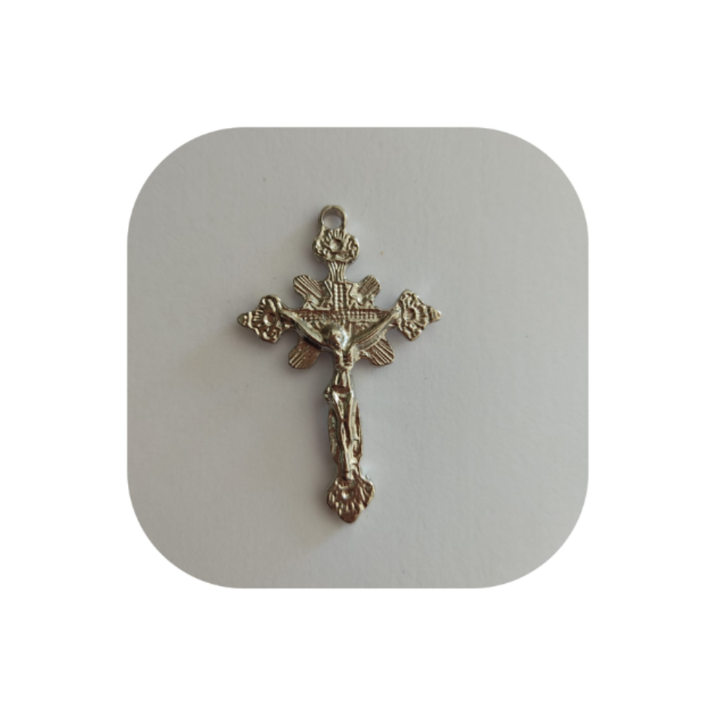 Pingente Cruz - 45x28mm - Prata