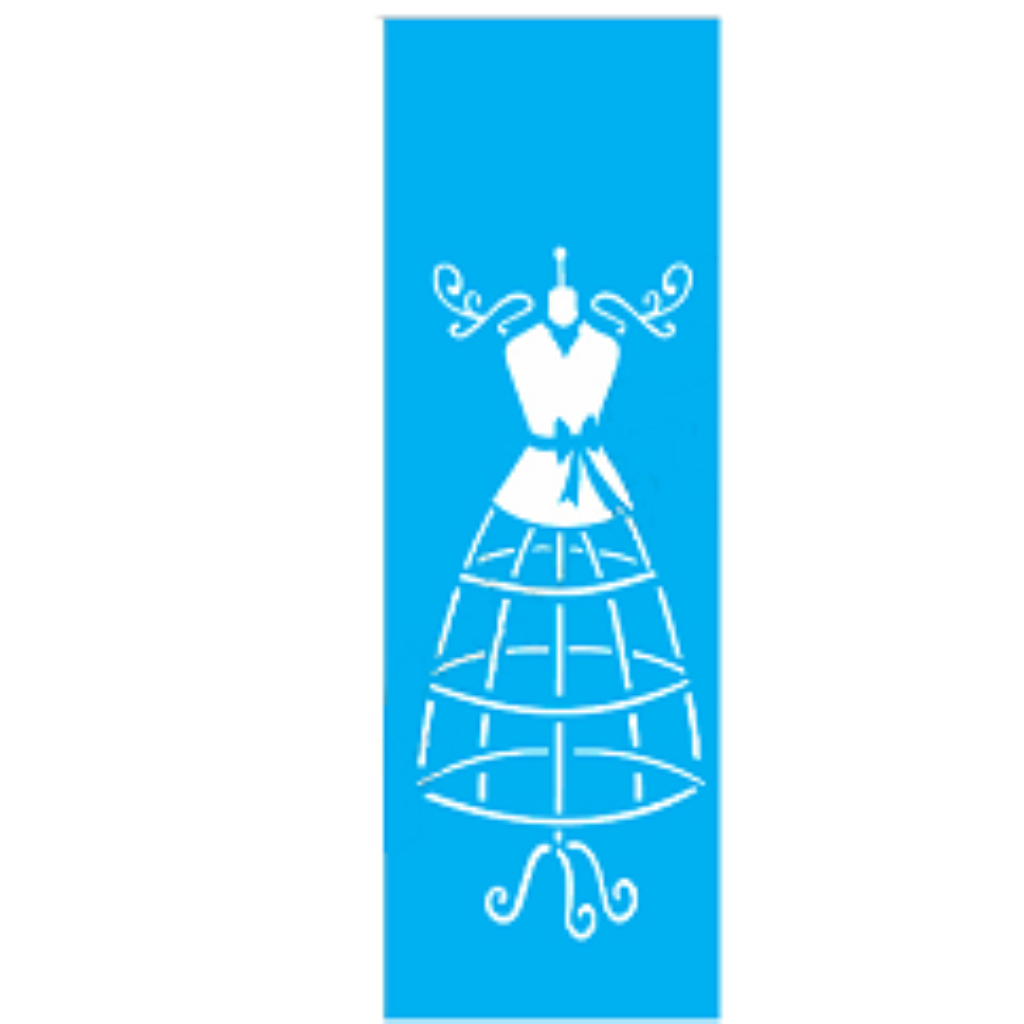 Stencil Retangular - Manequim - 10x30