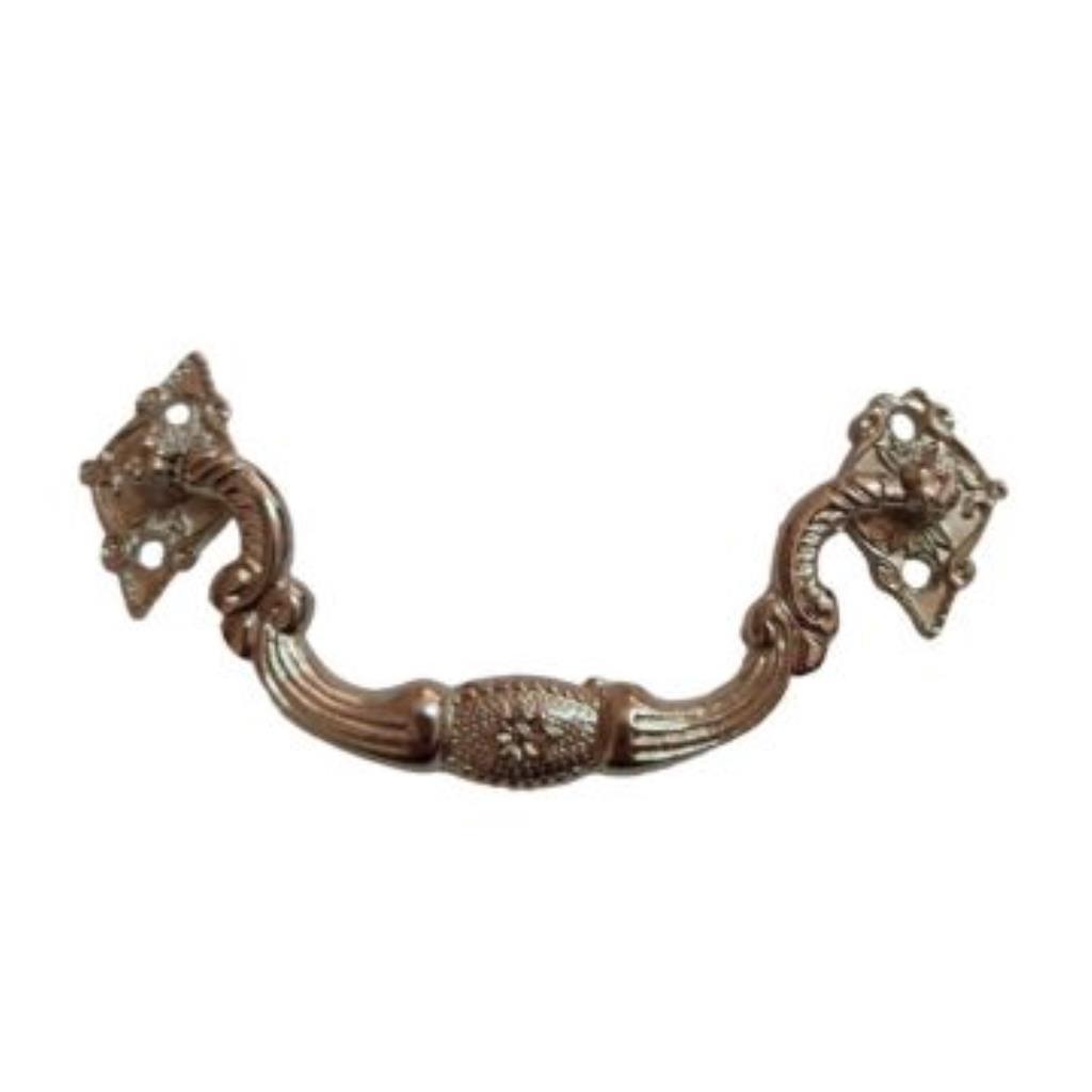 Puxador Colonial  Níquel 11x3 cm